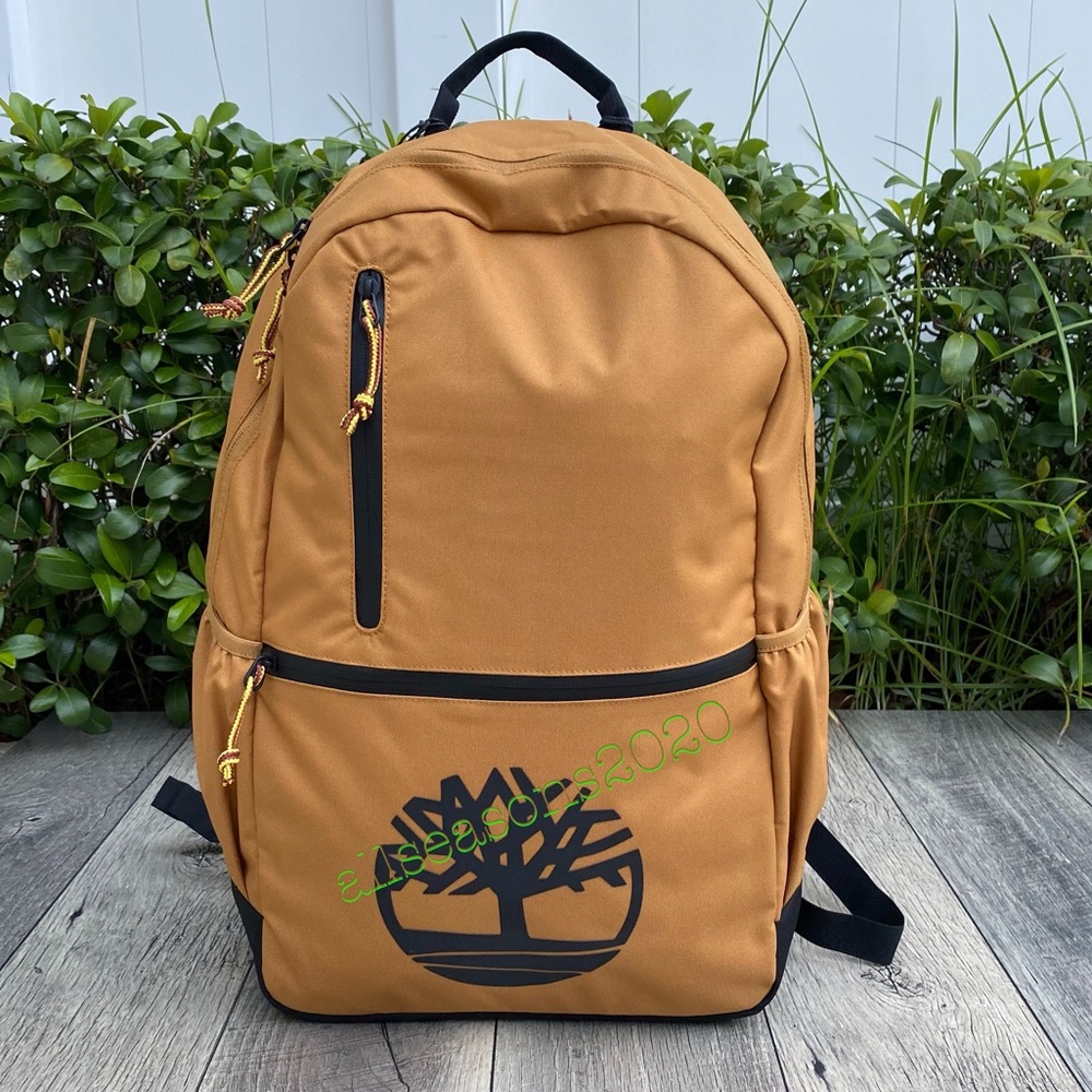 Timberland Women’s Backpack Wheat Tan Big Logo - Picture 3 of 12